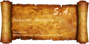 Salczer Antónia névjegykártya